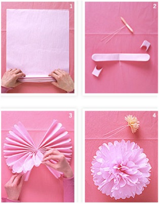 How to Make Tissue Paper Pom Poms - Fun and Easy Party Decorations