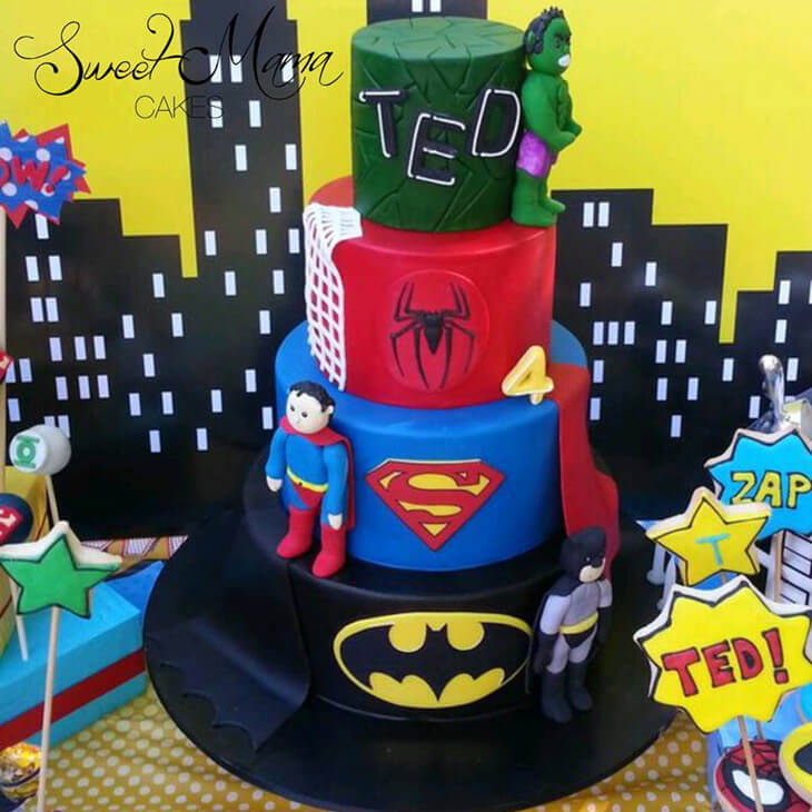 Justice League Birthday Cake